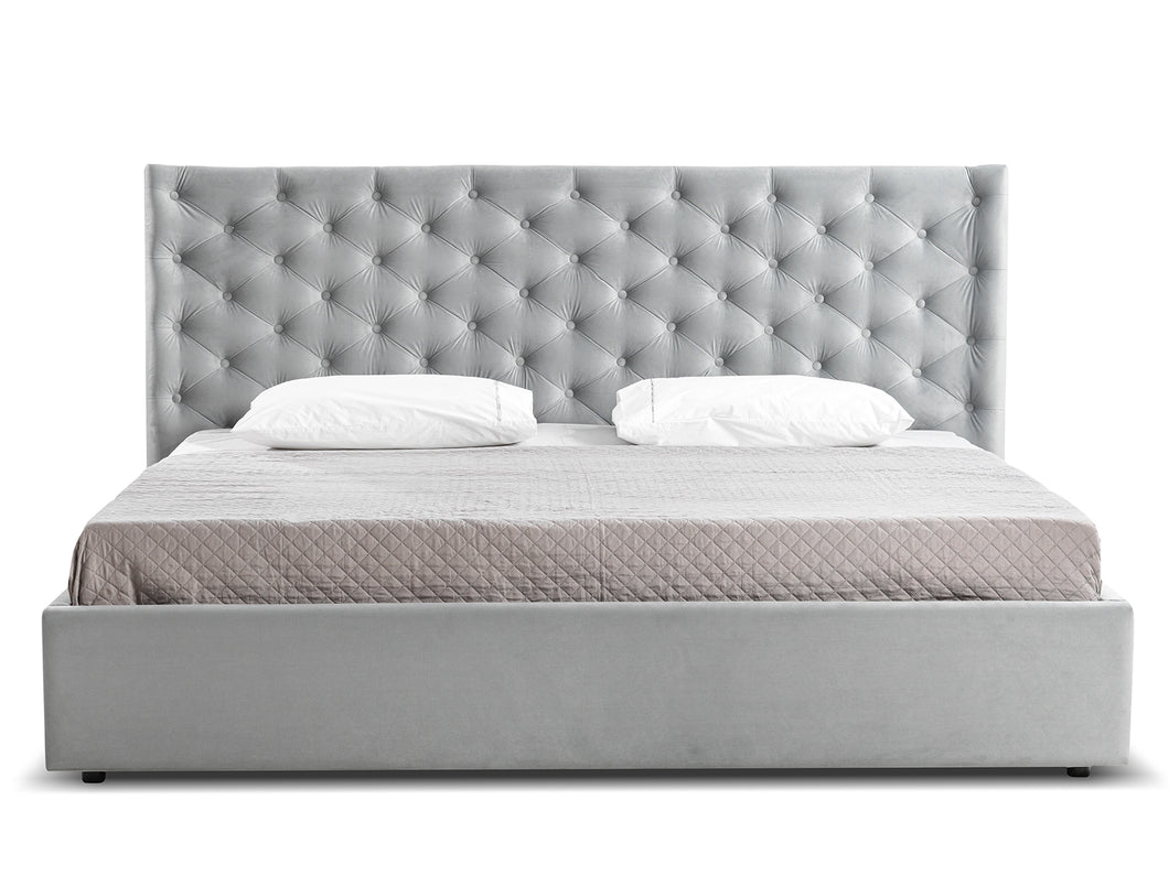 PARKER BED | Queen | Grey Fabric