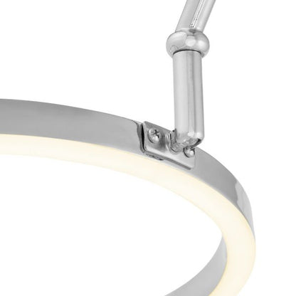 LED Three Ring Arc Floor lamp // Chrome